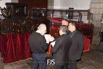 Visita del nuncio del Papa a la Basílica de Telde/Francisco Javier Santana y Antonio Alí.